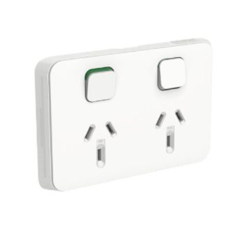 GPO Switched Socket Outlet Flush 2G 10A 250V White