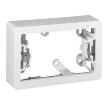 Mounting Block Rectangular Standard 1G Vivid White
