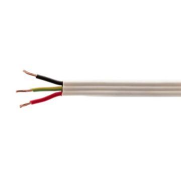 Flat Twin 2C+E 2.5mm PVC/PVC White 450-750V