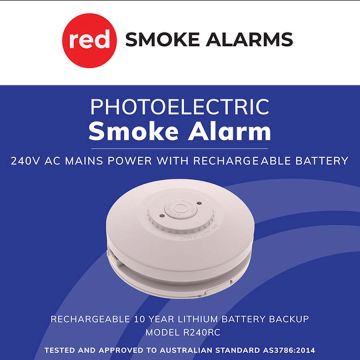 240V Smoke Alarm With Lithium Battery Backup