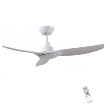 Ceiling Fan 1200mm 3Blades Glass Fibre 3 Bld w/18W LED Wh