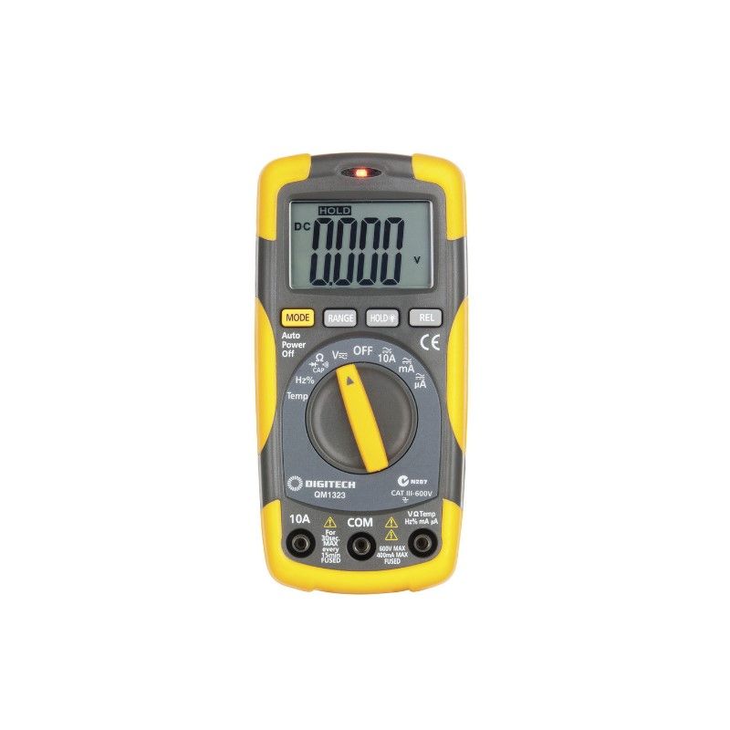 Digitech Multimeter with Temperature 600VAC/DC 10A AC/DC 4kHz-10MHz ...