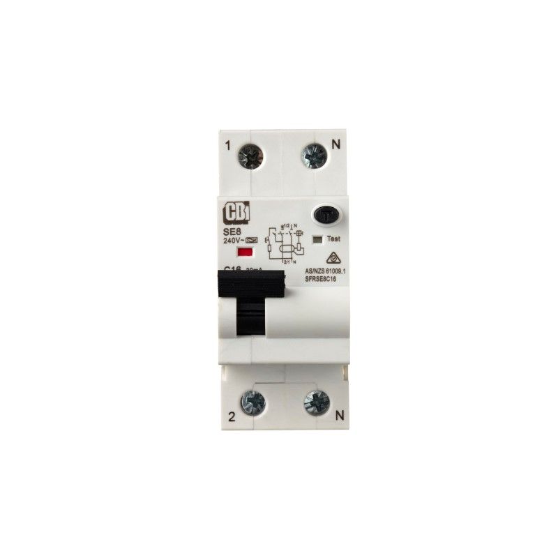 SFR Electro Magnetic RCBO Circuit Breaker 2Pole 20 Amp 240V AC 6 kA DIN ...
