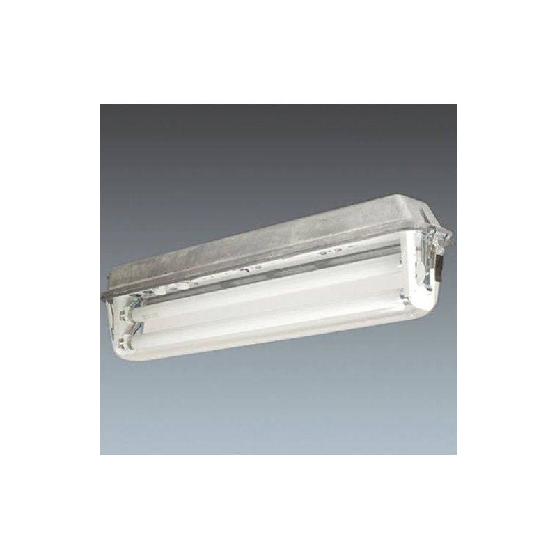 Fluoro W P 2x18W T26 HPF Die Cast Alu Acrylic IP54 Clear MM Electrical Merchandising