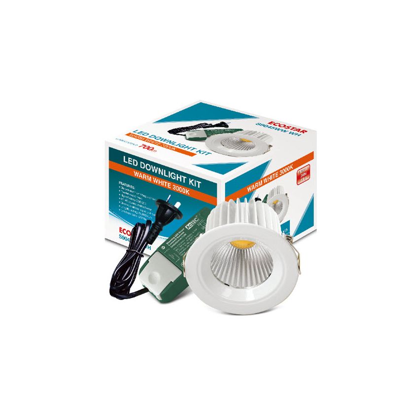 D Light Fixed Kit 72mm C O COB LED 9W 3K Wht MM Electrical Merchandising
