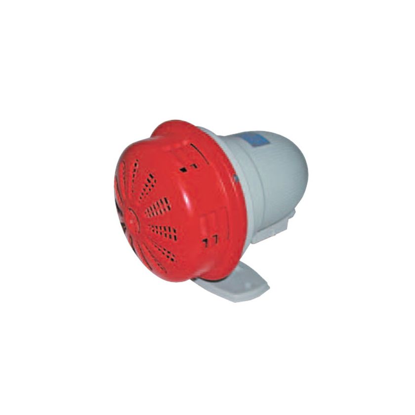 Motor Driven Warning Siren 114dB@1m 24VDC White/Red - MM Electrical  Merchandising