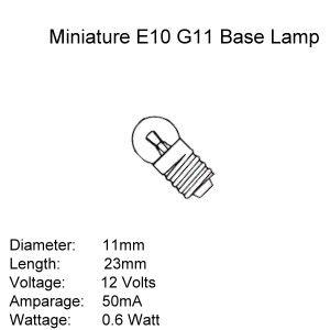 LAMPE E10 12V 0.6W 50ma - E10 12V