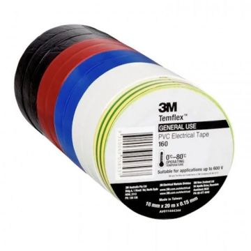 Electrical Tape 160 Rainbow 18mm x 20m Vinyl