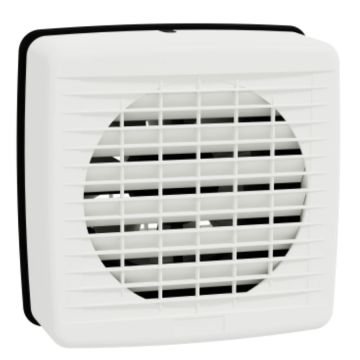 Window Exhaust Fan 150mm Auto Louvre White