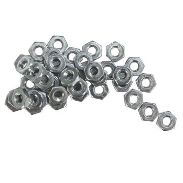 Alco Hex Nut 5/32in Steel Zinc Plated 200 Pack