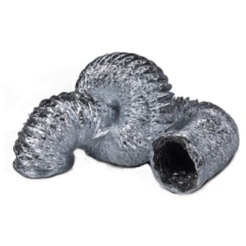 AllVent Fan Ducting Flexible 150mmx6m Silver/Black Commercial Ventilation