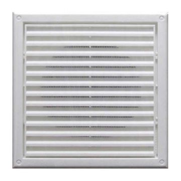 Blauberg Fixed Grille Square White ABS Plastic 100mm
