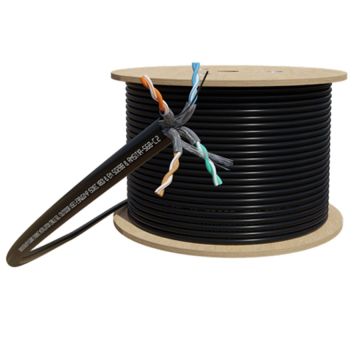 Cat6A Network Cable UFTP 23AWG 305M Black LDPE