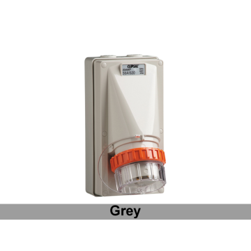 Clipsal Appliance Inlet Surface Mounting Weatherproof 3Ph 20A 500V 5 Pin Round Grey IP66 