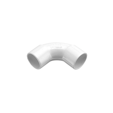Clipsal Solid Elbow 25mm 90deg 28mm Radius 25 mm ID 66mm Length PVC White Electric