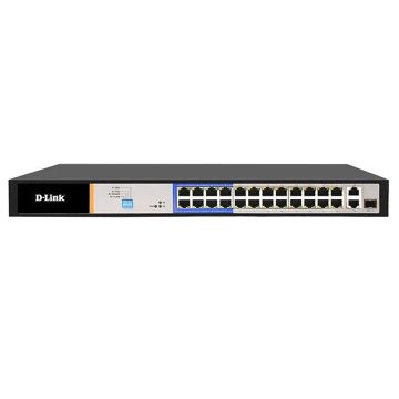 26-Port PoE Switch w/24 10/100Mbps PoE+ Ports 8 Long Reach