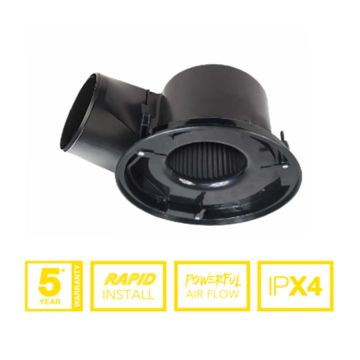 Exhaust Fan Header Box 150mm 230VAC White 349cu-m/hr