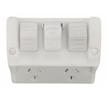 DGPO Outdoor Weatherproof 2G 10A 250V Polycarbonate