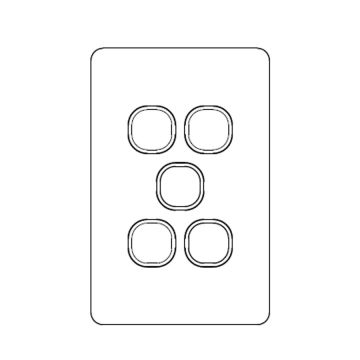 Switch 5G 10AX 250V 2 Way Vert White