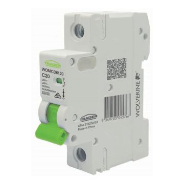 MCB C-Curve 230/240V 20A 6kA 1P DIN Rail