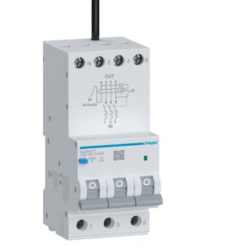 Electronic RCBO Type A 400-415V 32A 6kA 3P+N 30mA IP20