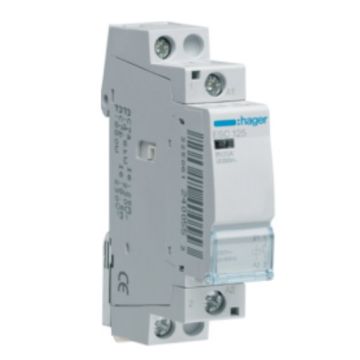 Hager DIN Contactor 1 Pole 8.5A AC3 25A AC1 230V 1NO DIN Rail Mount