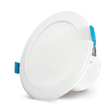 LED D/L w/Drv 90mm C/O LED 8W Rec 3/4.2/5.7K Wht