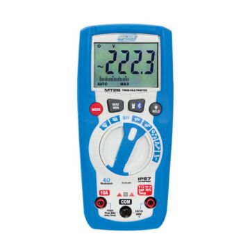 Major Tech Digital Multimeter Compact True-RMS w/Bluetooth & Temperature Measurement 600V AC/DC IP67