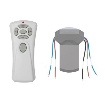 Mercator RF Remote Control Non-Dimmable White For Ceiling Fans