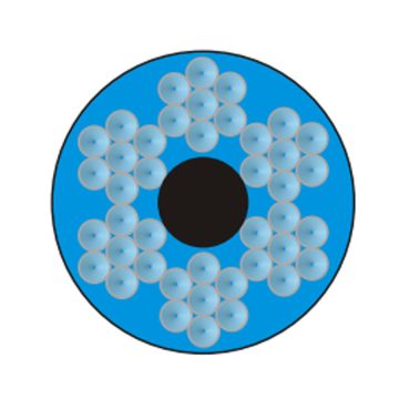Noremak Wire Rope Steel Blue PVC Coated