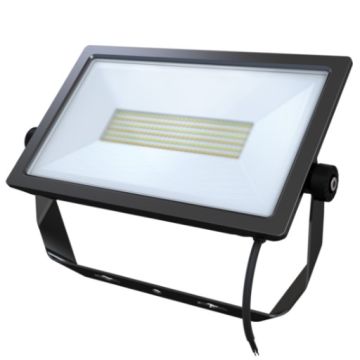 LED Floodlight 100W 3/4/5K 8500/9000lm Glass Blk IP65