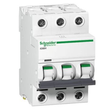 Schneider Miniature Circuit Breaker C Curve 20Amp 6 kA 3Pole 3Module 54mm DIN Rail/Clip-On Mount