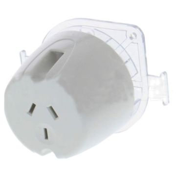 Surface Socket Rear Connect 10A 3Pin White