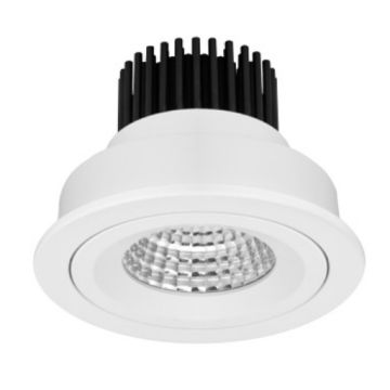 Trend Downlight Round Adjustable 8W 92mm Cutout COB LED 8.5W 3K Black