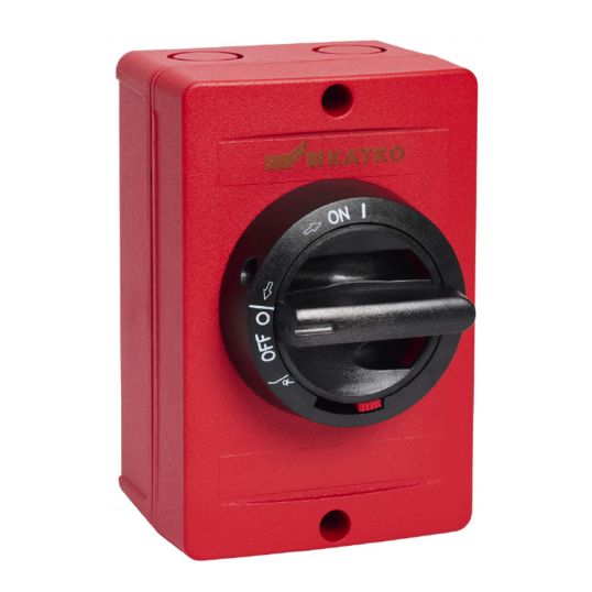 Katko Isolator Switch Fire Rated 3hr 40A 3 Pole Black Handle | Greentech