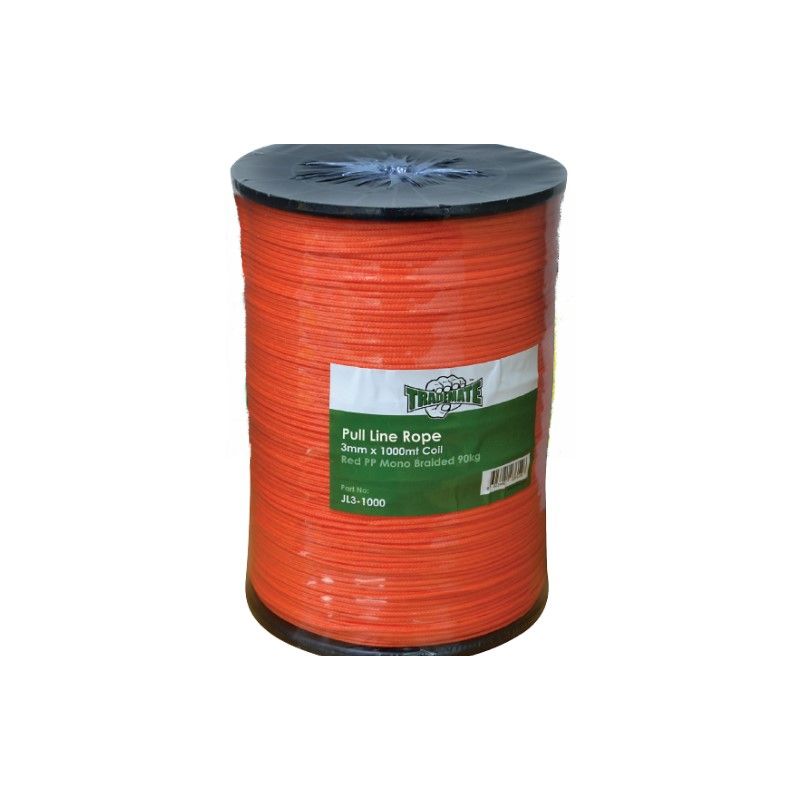 Cable Pull Line Rope 3mmx1000m Polypropylene Bright Orange - MM Electrical  Merchandising
