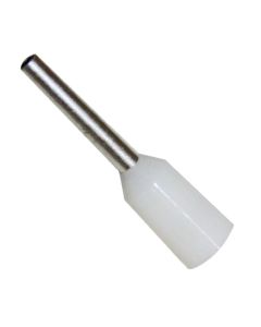 Bootlace Ferrule Insulated Copper 0.5mm 1.3x8mm 14mm Wht