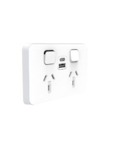 Switched Socket Flush 2G 10A 250V Vivid White