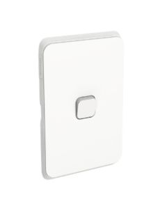 Iconic Switch Flush Std 1G 10A/AX 250V 1P Vert V/White