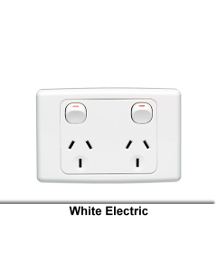 GPO Switched Socket Outlet Flush 2G 10A 250V White