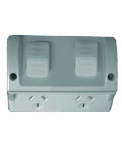 GPO Switched Outlet WP Surface 10A 250V Grey
