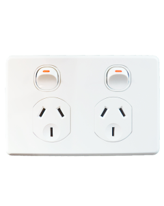 GPO Switched Socket Outlet Flush 2G 10A 250V White