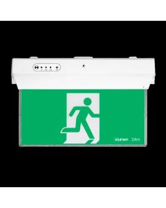 Maslin LED Surface Mount Emergency Blade Exit Sign White