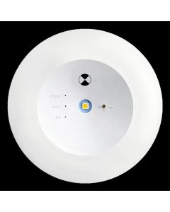 Sunrise LED Recessed Emergency Dish Light White