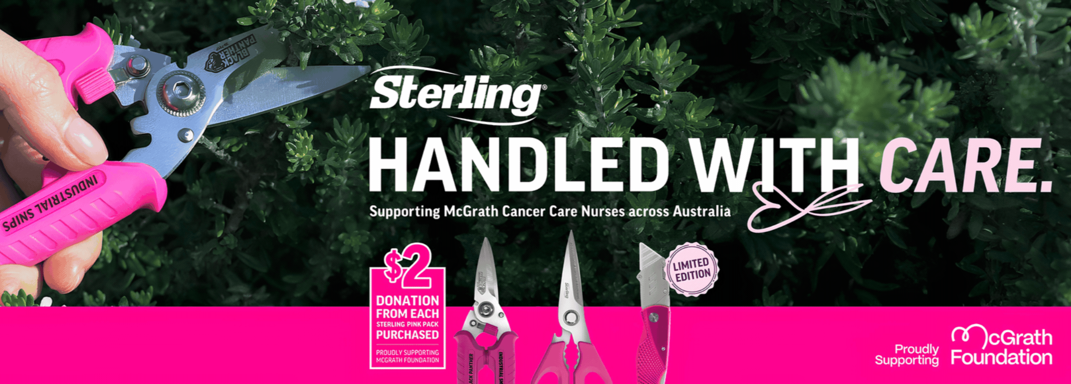 Sterling is going pink with purpose