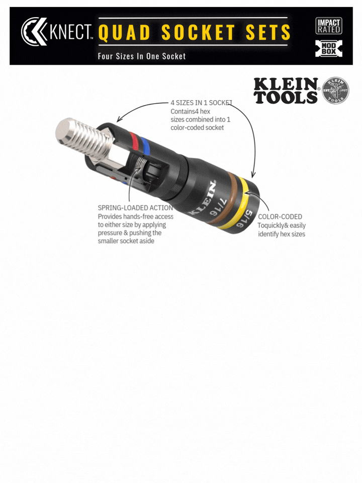 KLEIN QUAD CONNECT SOCKET SETS 