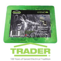 GSME Trader Hyena Conduit Half Saddle 25mm Zinc Plated with 6.5mm Diameter Fastener Hole Plastic Box 50