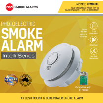 Smoke Alarm Flush Mount Dual Power 230/3V 10 year Lithium