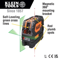 Cross Line Laser Self-Levelling 13.5X2.6X5in AB