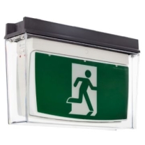 Clevertronics Emergency Exit Luminaire Weatherproof Double Sided 1.1W LED Maintained 24 m IP66/67